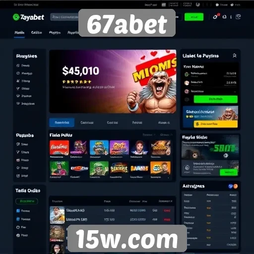 Análise da interface do usuário do site 67abet