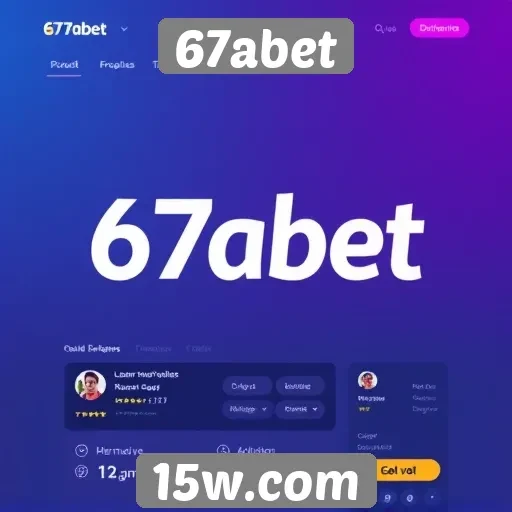 Interface do usuário do site 67abet em foco
